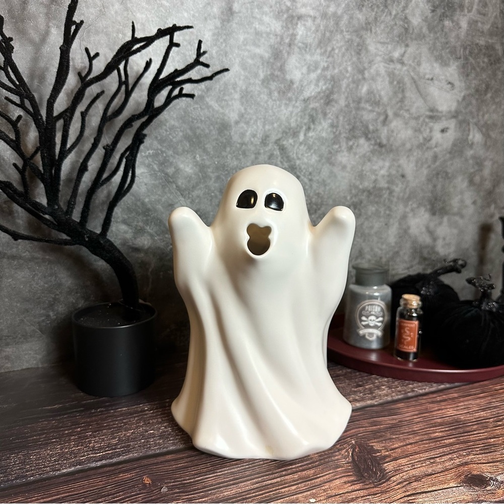 Threshold Halloween Ghost Stoneware Beverage Pitcher
